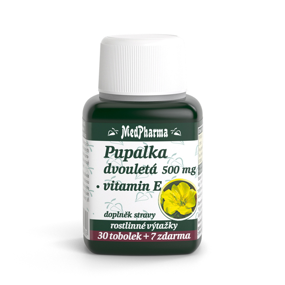 MEDPHARMA Pupalka dvouletá 500 mg + vitamín E 37 tobolek