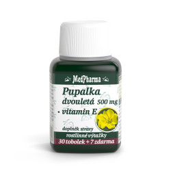 MEDPHARMA Pupalka dvouletá 500 mg + vitamín E 37 tobolek