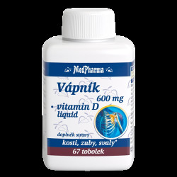 MEDPHARMA Vápník 600 mg + Vitamin D-liquid 67 tobolek