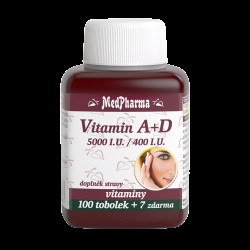 MEDPHARMA Vitamín A+D ( 5000 I.U./ 400 I.U.) 107 tobolek