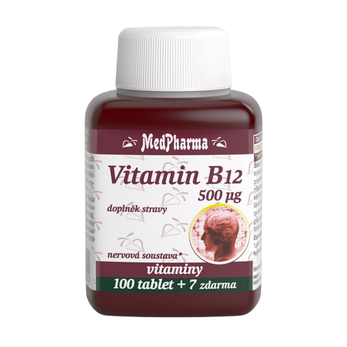 MEDPHARMA Vitamin B12 (kyanokobalamin) 500 µg, 107 tablet