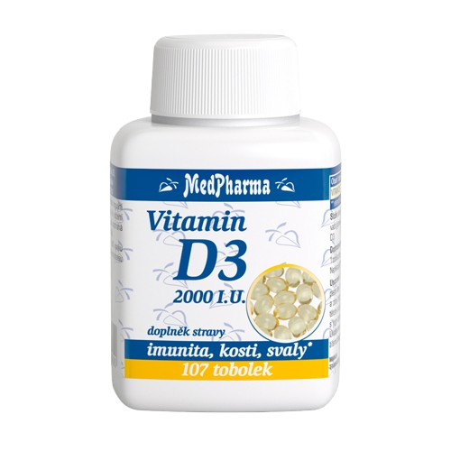 MEDPHARMA Vitamin D3 2000 I.U., 107 tobolek