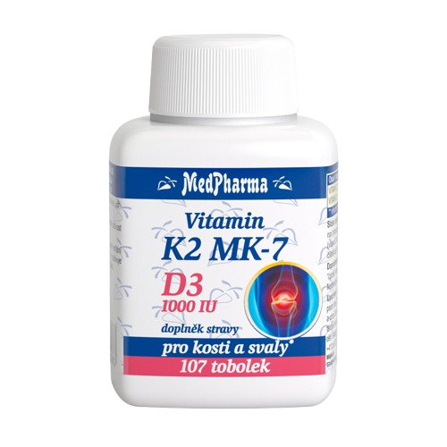 MEDPHARMA Vitamin K2 MK-7+D3 1000 IU, 107 tobolek