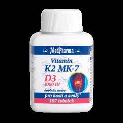 MEDPHARMA Vitamin K2 MK-7+D3 1000 IU, 107 tobolek