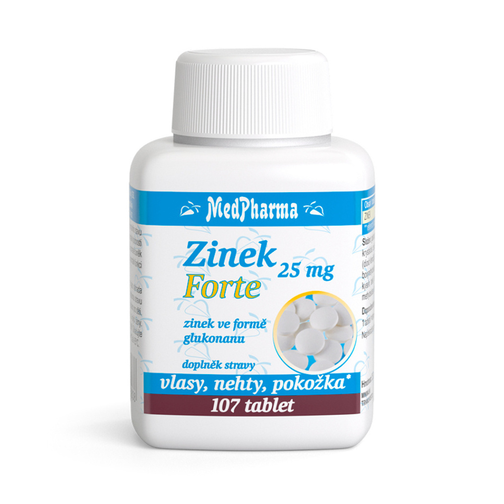 MEDPHARMA Zinek Forte 25 mg 107 tablet
