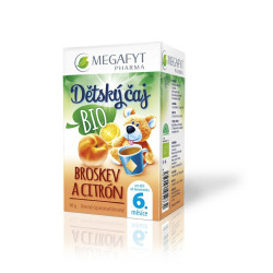 MEGAFYT Dětský čaj broskev a citrón BIO 20 x 2 g