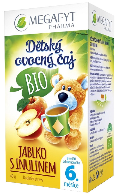 MEGAFYT Dětský ovocný čaj BIO jablko s inulinem 20 x 2 g