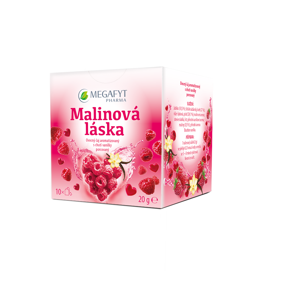 Megafyt Malinová láska porcovaný čaj 10x2 g