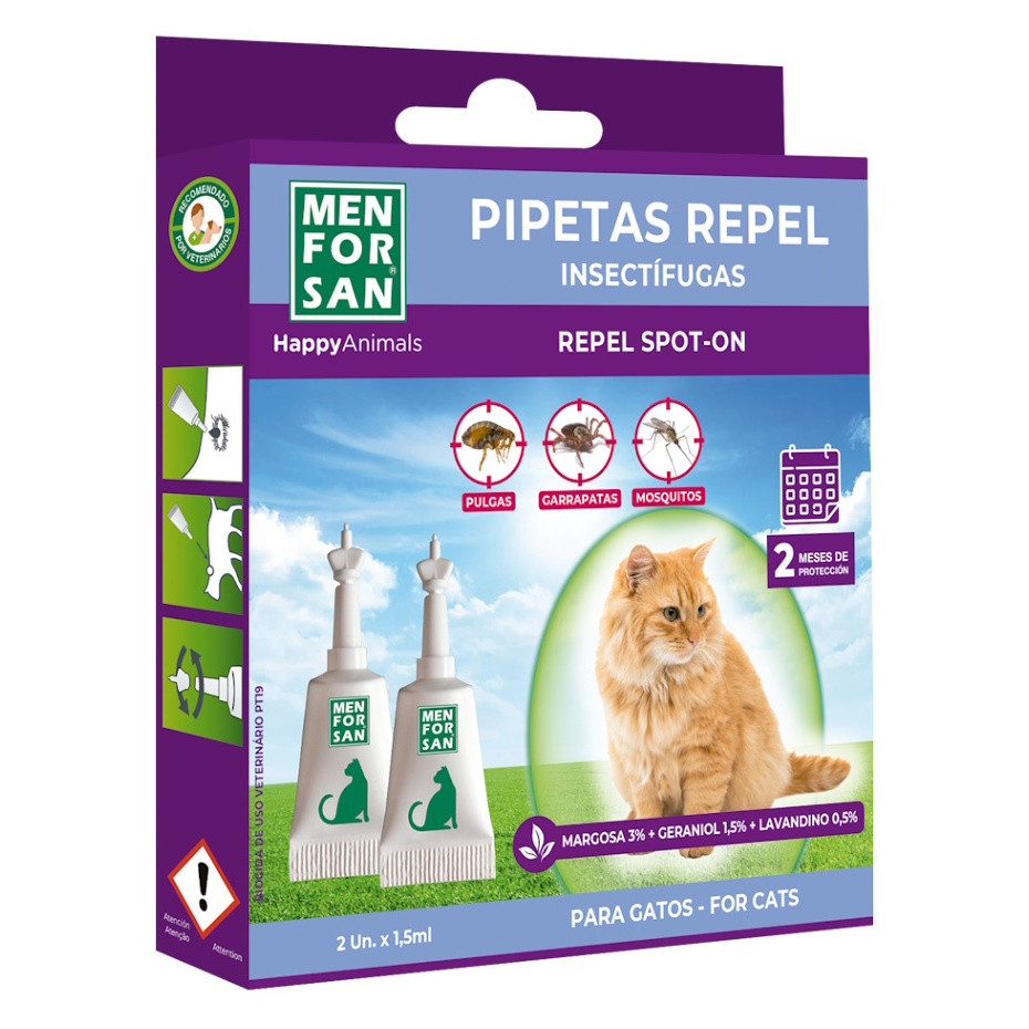 MENFORSAN Antiparazitní pipety pro kočky 2 kusy