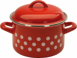 METALAC Hrnec s poklicí červený, puntík 20cm 4lt