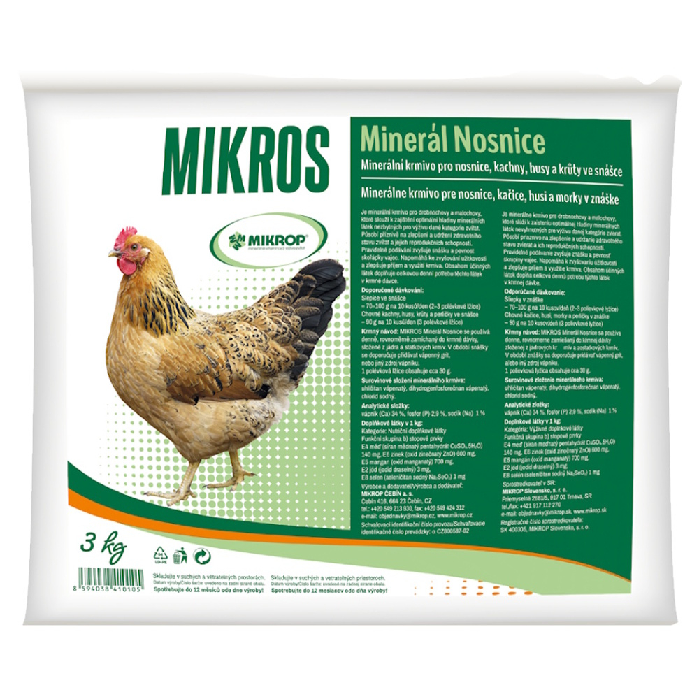 MIKROP Mikros Minerál Nosnice prášek 3 kg