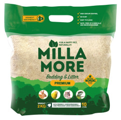 MILLAMORE Premium Podestýlka pro hlodavce štěpky osika, Hmotnost balení: 2 kg