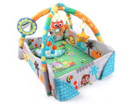 Milly Mally Dětská hrací deka Džungle 4v1 s hrazdou – podložka pro miminko