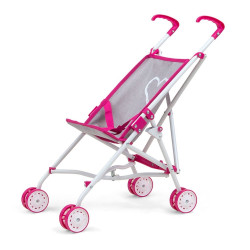 Milly Mally Golfový kočárek pro panenky Julia Prestige, růžová/šedá