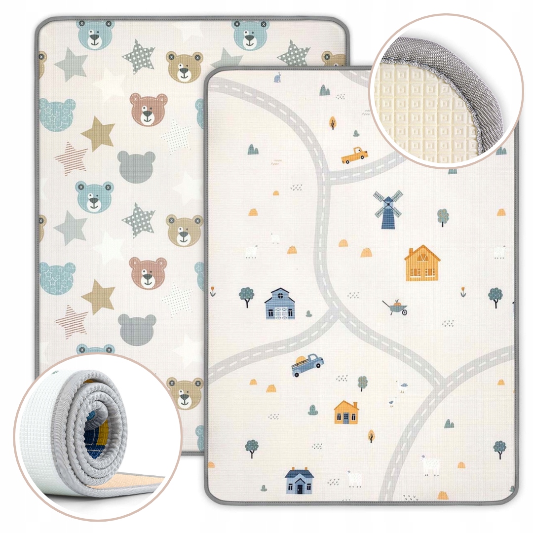 Milly Mally Pěnová podložka KINDER 178×120 cm – oboustranná hrací podložka pro děti