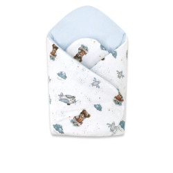 Miminu Novorozenecká zavinovačka, bavlna, Méďa pilot - bílá, modrá