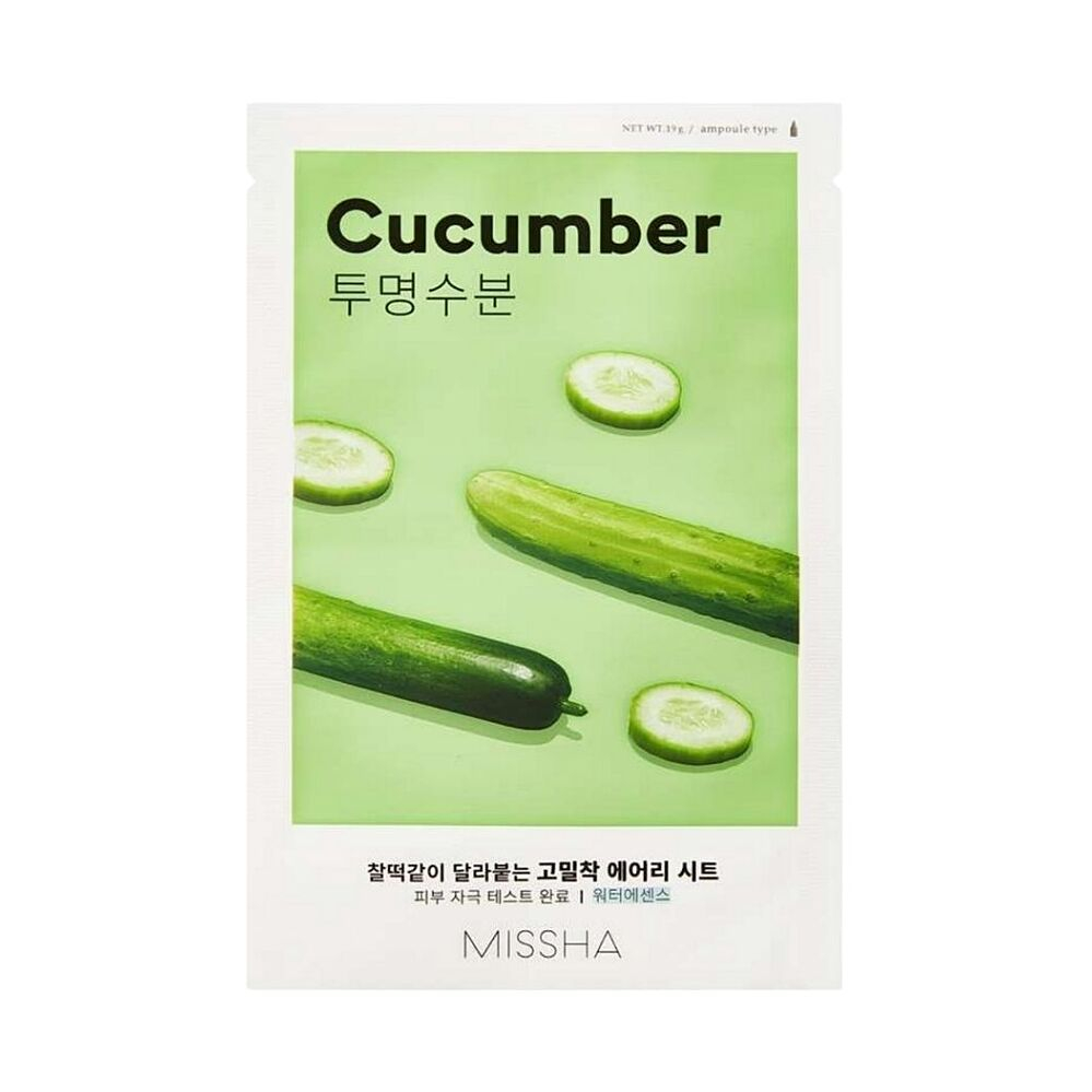 MISSHA Airy fit sheet mask cucumber plátýnková maska 19 g