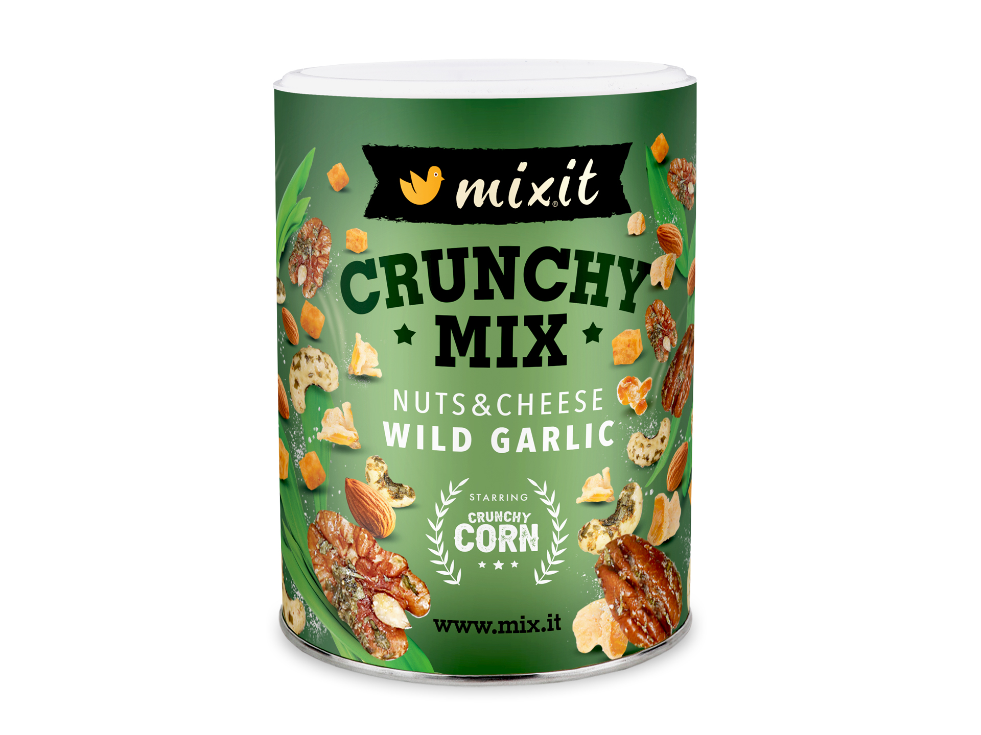 Mixit Crunchy mix sýr, crunchy corn a oříšky s medvědím česnekem 300 g