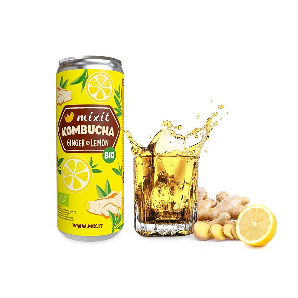 MIXIT Kombucha zázvor a citron BIO 330 ml