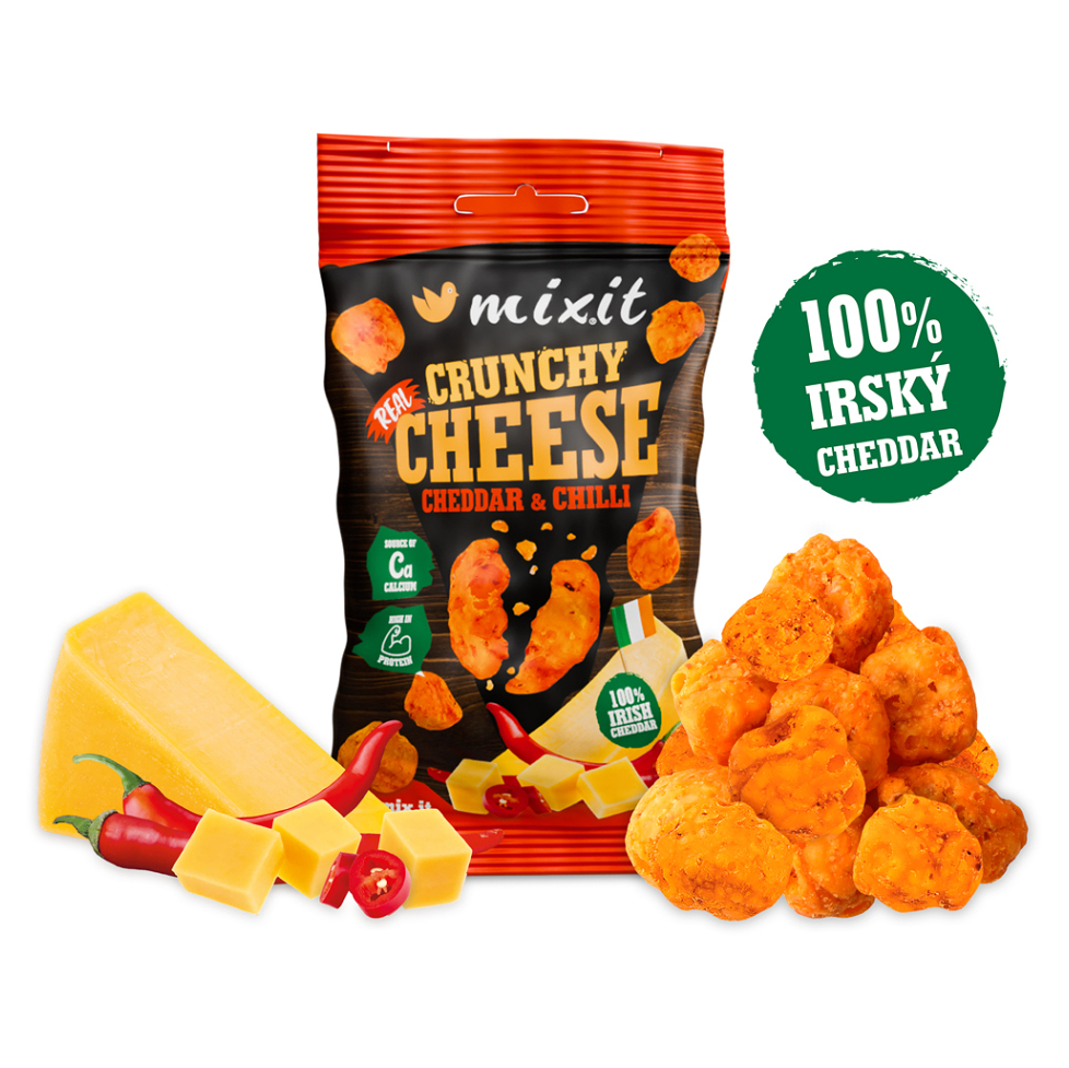 MIXIT Křupavý sýr do kapsy irský cheddar a chilli 20 g