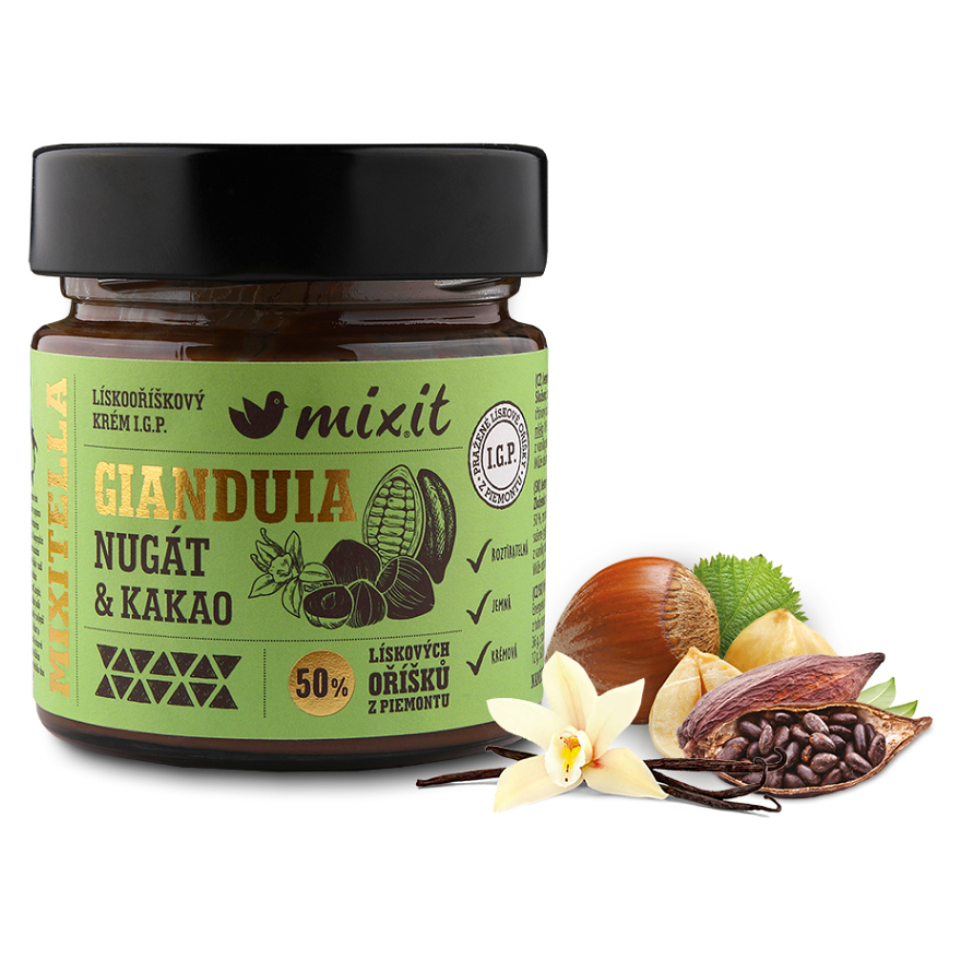 MIXIT Mixitella premium lískový oříšek z Piemontu s mlékem a kakaem 200 g