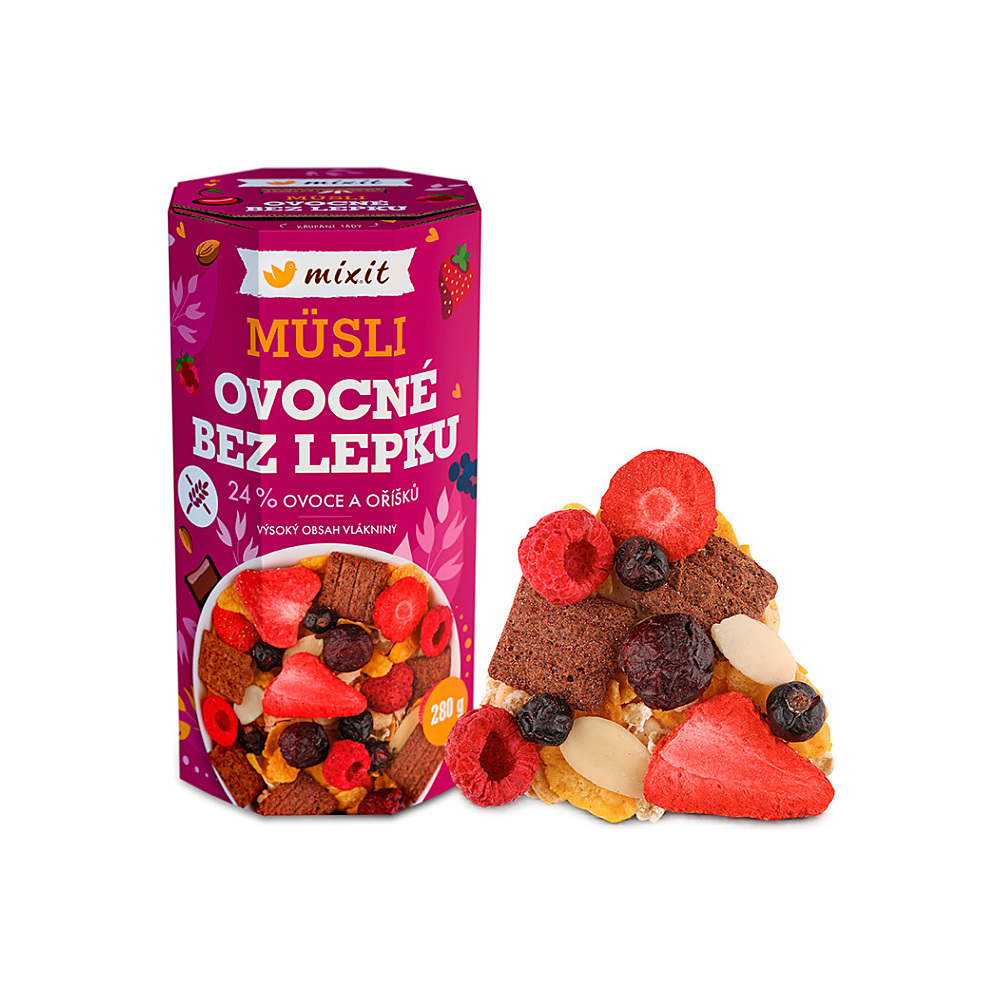 MIXIT Ovocné müsli bez lepku 280 g