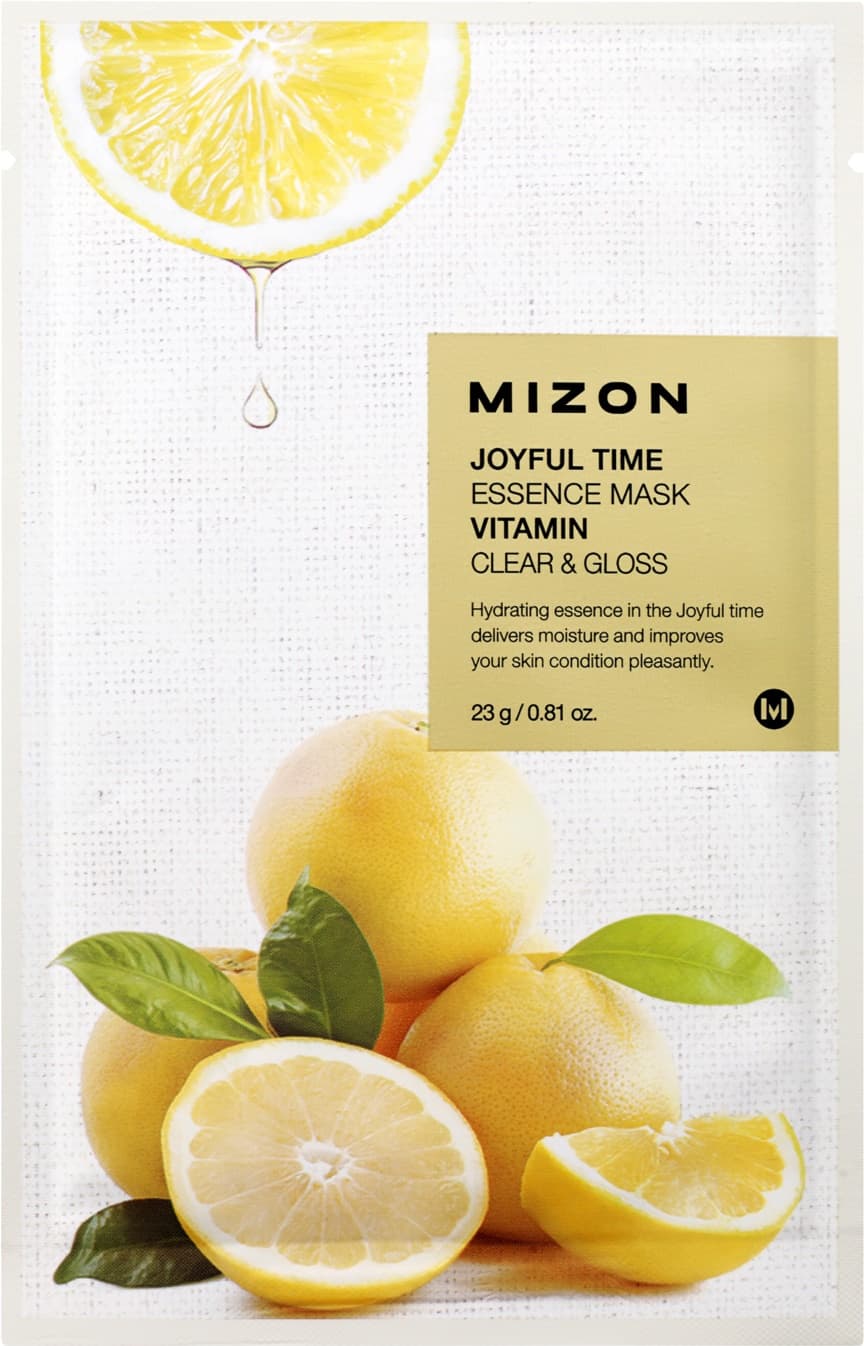 MIZON Joyful Time Essence Mask Vitamin Plátýnková maska s čisticím a osvěžujícím účinkem 23 g