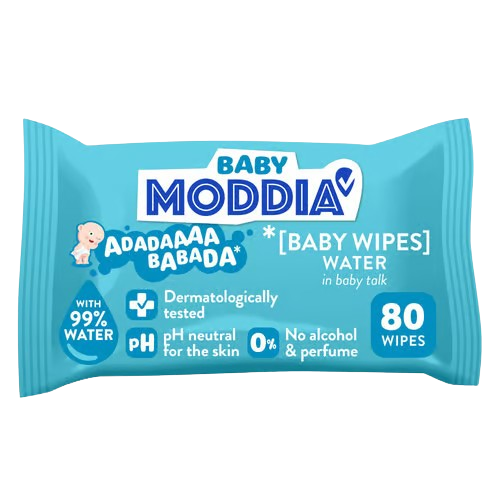 MODDIA BABY Dětské vlhčené ubrousky Water 80 ks