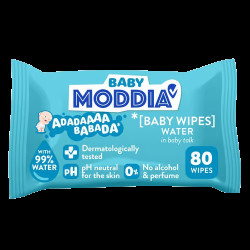 MODDIA BABY Dětské vlhčené ubrousky Water 80 ks