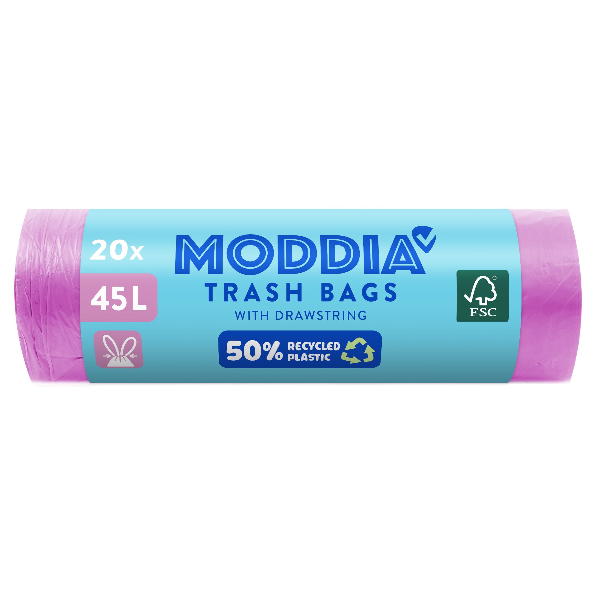 MODDIA Odpadkové pytle se zatahovací páskou 20 x 45 l