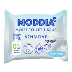 MODDIA Vlhčený toaletní papír sensitive 70 ks