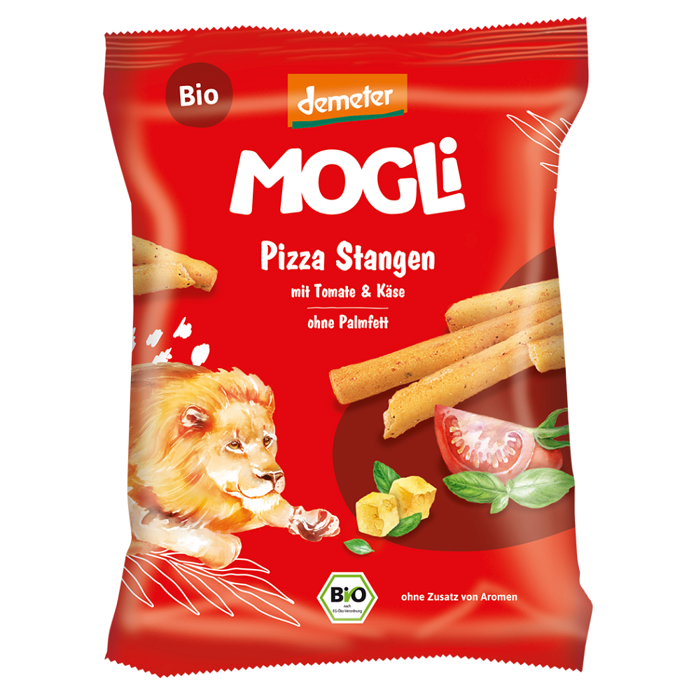 MOGLI Pizza tyčinky s rajčaty a sýrem 3r+ BIO 75 g