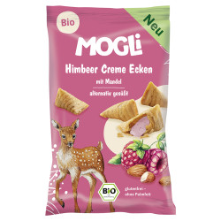 MOGLI Plněné malinové taštičky 3r+ BIO 30 g