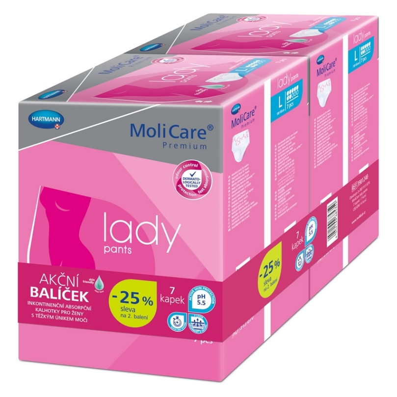 MOLICARE Lady Pants inkontinenční kalhotky 7 kapek L 2x7 kusů