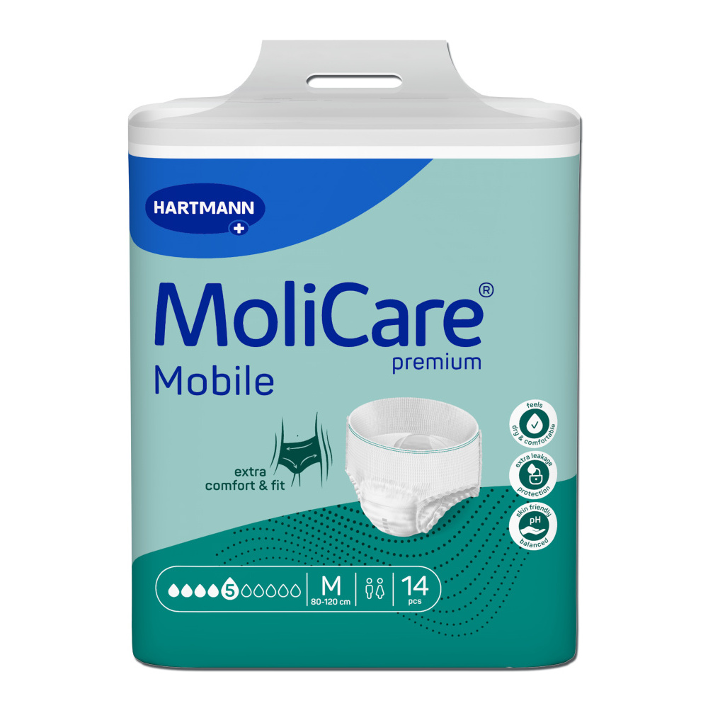 MoliCare Mobile 5 kapek vel. M natahovací kalhotky 14 ks