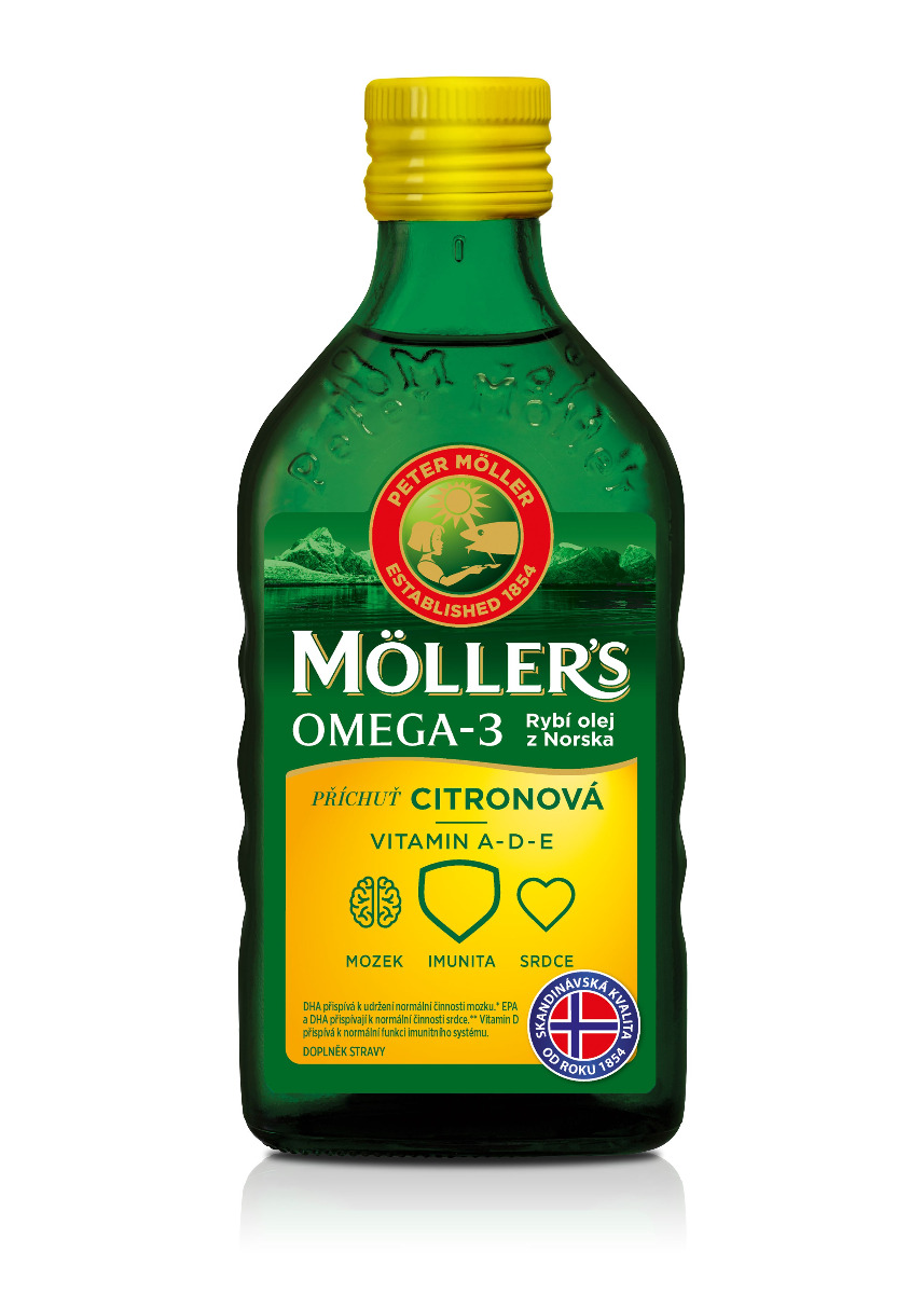 Mollers Omega 3 Rybí olej Citron 250 ml
