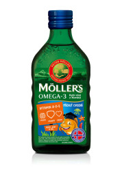 Mollers Omega 3 Rybí olej ovocná příchuť 250 ml