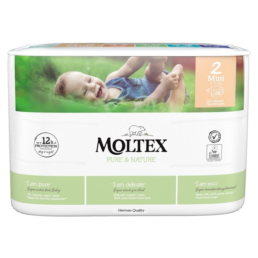 MOLTEX Pure & Nature Mini 3-6 kg  38 kusů
