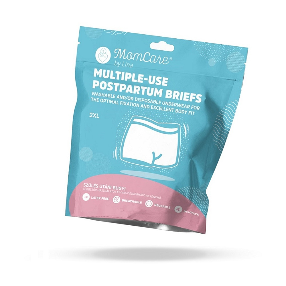 MOMCARE Poporodní kalhotky pro více použití vel. 2 XL 4 kusy