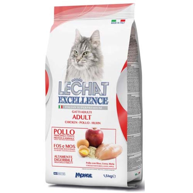 Monge LECHAT EXCELLENCE ADULT Chicken 1,5kg superprémiové krmivo pro kočky