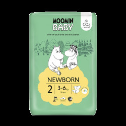 MOOMIN BABY 2 Newborn 3–6 kg, eko pleny 56 ks