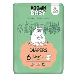 MOOMIN BABY 6 Eko pleny maxi 12–24 kg 34 ks