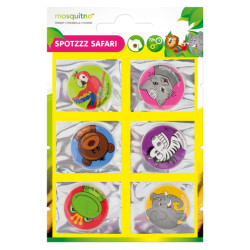 MOSQUITNO Samolepky SpotZzz Safari proti komárům citronelová vůně 6 ks