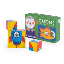 Moulin Roty Dřevěné kostky Les Popipop