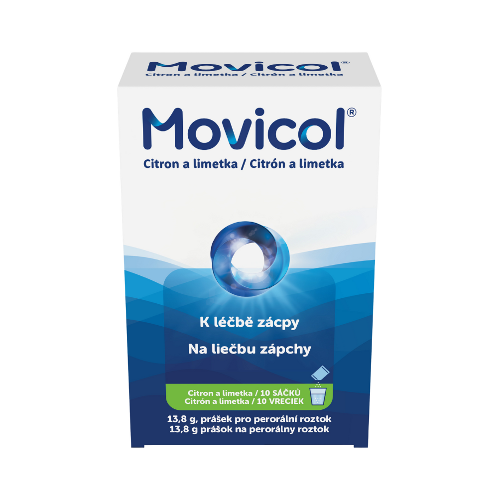 Movicol k léčbě zácpy Citron + limetka sáčky 10x13,8 g