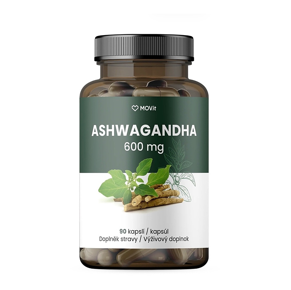 MOVIT Ashwagandha 600 mg premium 5% withanolidů 90 kapslí