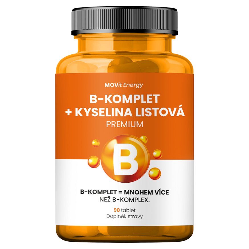 MOVIT ENERGY B-Komplet + kyselina listová premium 90 tablet
