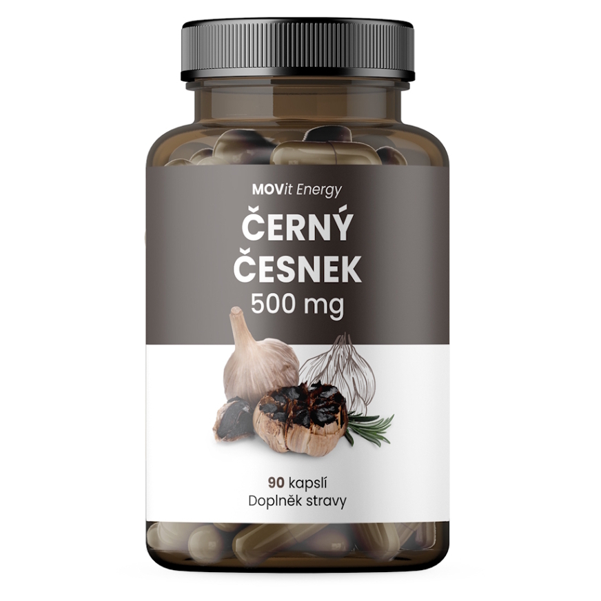 MOVIT ENERGY Černý Česnek 500 mg 90 kapslí