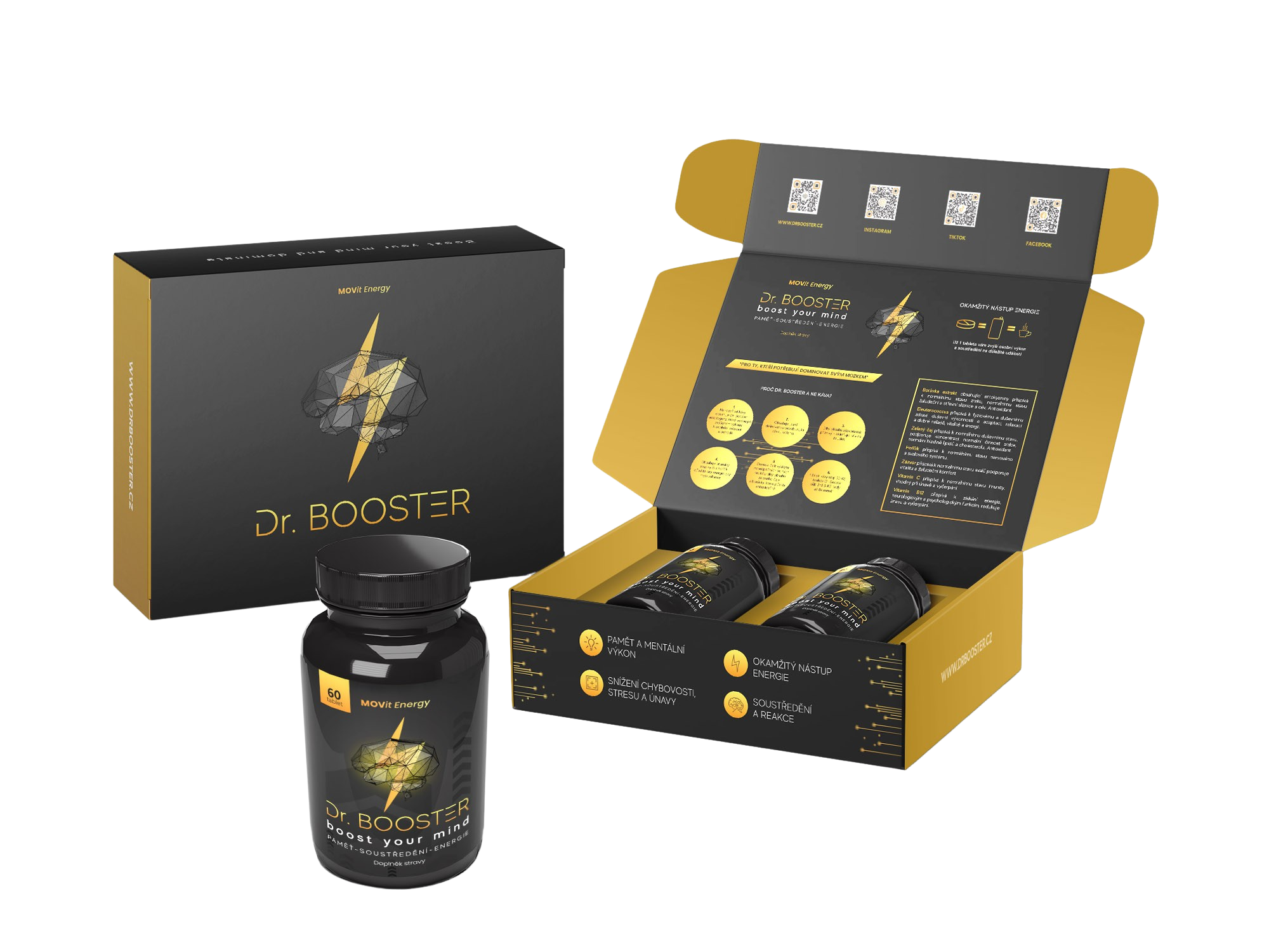 MOVIT ENERGY Dr. Booster DÁRKOVÝ box 2 x 60 tablet