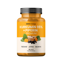 MOVit Energy Kurkumin Extrakt 95 % + Piperin 60 kapslí